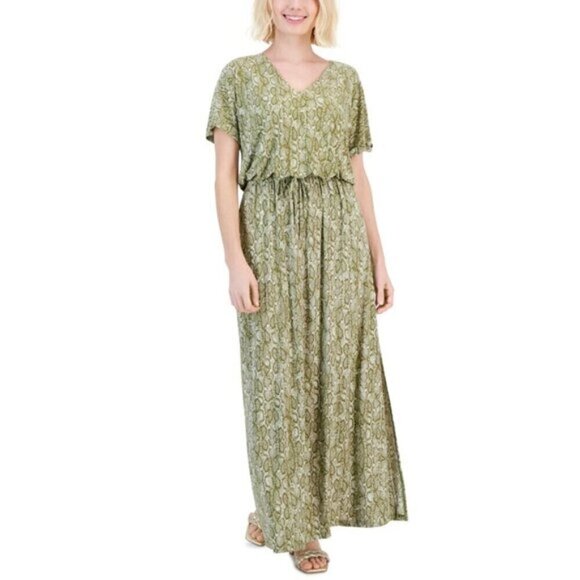 INC International Concepts Dresses & Skirts - I.N.C. International Concepts Petite Side-Slit Drawstring-Waist Maxi Dress NWT